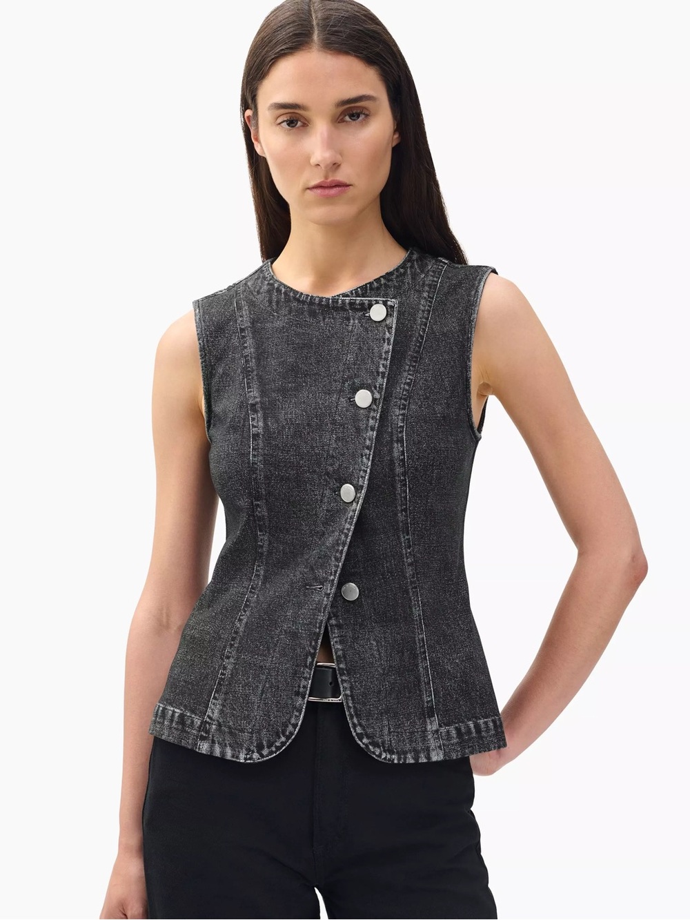 BNWT! Rag & Bone Washed Black Miramar Ponte Olivia Vest - Size 0